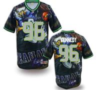 Seattle Seahawks #96 KENNEDY Men's Stitched NFL Elite Fanatical Version Jersey (1)