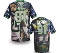 Seattle Seahawks #91 CLEMONS Men's Stitched NFL Elite Fanatical Version Jersey (4)