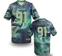 Seattle Seahawks #91 CLEMONS Men's Stitched NFL Elite Fanatical Version Jersey (2)