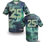 Seattle Seahawks #25 SHERMAN Men's Stitched NFL Elite Fanatical Version Jersey (2)