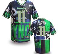 Seattle Seahawks #11 HARVIN Men's Stitched NFL Elite Fanatical Version Jersey (10)