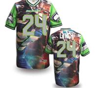 Seattle Seahawks #24 LYNCH Men's Stitched NFL Elite Fanatical Version Jersey (11)