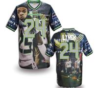 Seattle Seahawks #24 LYNCH Men's Stitched NFL Elite Fanatical Version Jersey (4)