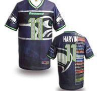 Seattle Seahawks #11 HARVIN Men's Stitched NFL Elite Fanatical Version Jersey (9)