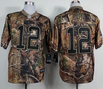 NEW Seattle Seahawks #12 Fan Camo NFL Realtree Elite Jersey