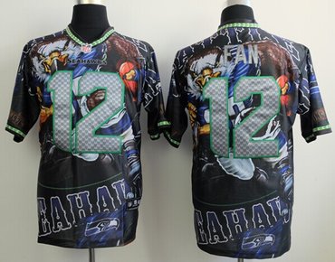 Seattle Seahawks 12 Fan Fashion Elite Fanatical Version Jerseys