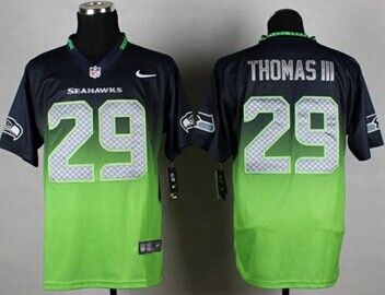 NEW Seattle Seahawks #29 Earl Thomas III Steel Blue-Green NFL Elite Fadeaway Fashion Jersey