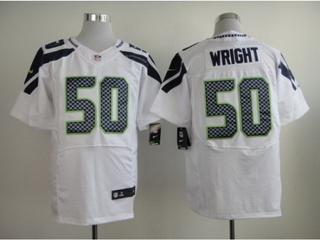 Nike Seattle Seahawks #50 K.J. Wright White Elite Jerseys