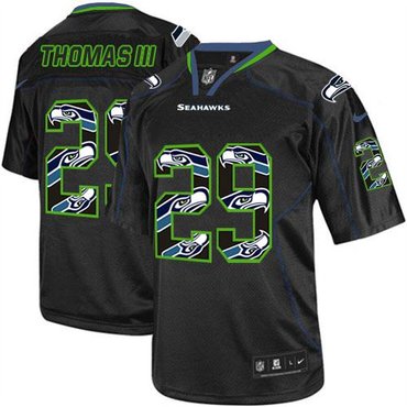 2014 Seattle Seahawks #29 Earl Thomas III New Lights Out Black NFL Elite Jersey