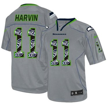 2014 NEW Seattle Seahawks #11 Percy Harvin New Lights Out Grey NFL Elite Jersey