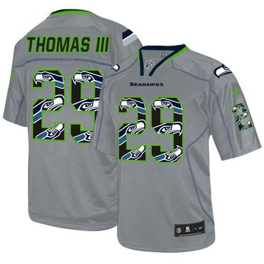 2014 Seattle Seahawks #29 Earl Thomas III New Lights Out Grey NFL Elite Jersey