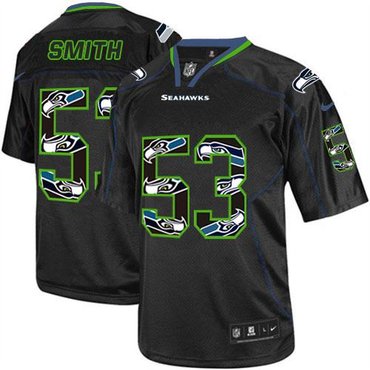 2014 Seattle Seahawks #53 Malcolm Smith New Lights Out Black NFL Elite Jersey