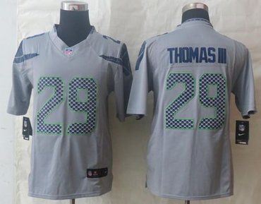 NEW Seattle Seahawks #29 Earl Thomas Grey NFL Limited Jersey