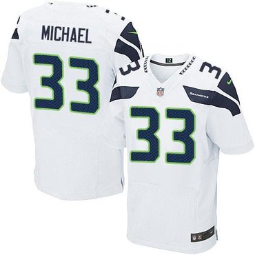 Seattle Seahawks #33 Christine Michael White Team Color NFL Elite Jersey