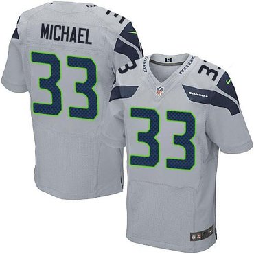 Seattle Seahawks #33 Christine Michael Grey Alternate NFL Elite Jersey