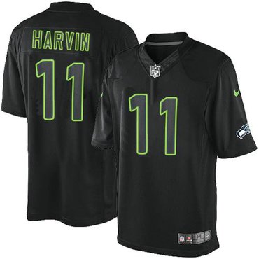 Nike Seattle Seahawks #11 Percy Harvin Black Jerseys(Impact Limited)