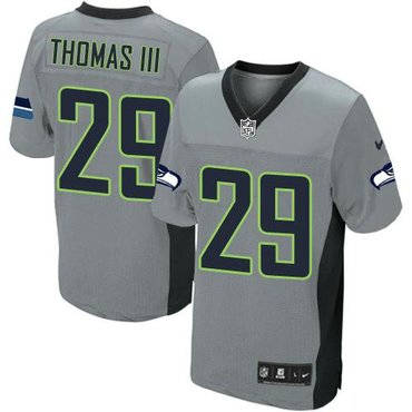 Nike Seattle Seahawks #29 Earl Thomas III Grey Shadow NFL Elite Jersey