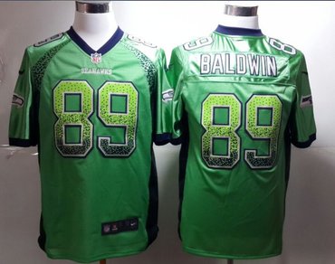 NEW NFL Seattle Seahawks #89 Doug Baldwin Drift fashion Green Game Jerseys