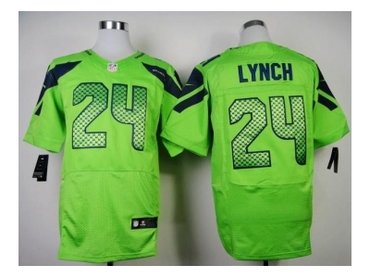 2012 NEW NFL Seattle Seahawks 24 Marshawn Lynch Green Jerseys (Elite)