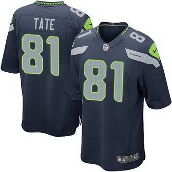 2012 NEW NFL Seattle Seahawks 81 Golden Tate Blue Jerseys (Game)