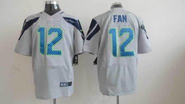 NEW NFL Seattle Seahawks 12 Fan New Grey Colors Jerseys (Elite)