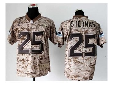 NEW jerseys seattle seahawks #25 sherman camo(2013 new Elite)(USMC)