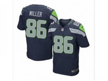 NEW NFL Seattle Seahawks #86 Zach miller Blue Jerseys(Elite)