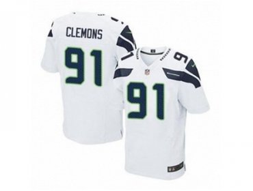 NEW NFL Seattle Seahawks #91 Clemons white Jerseys(Elite)