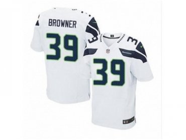 NEW NFL Seattle Seahawks #39 Browner white Jerseys(Elite)