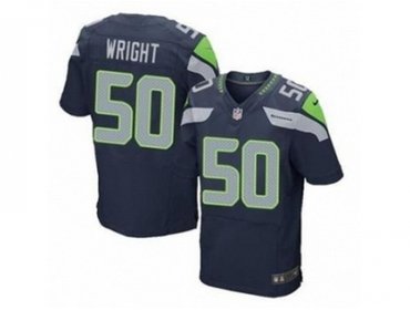 NEW NFL Seattle Seahawks #50 Wright Blue Jerseys(Elite)