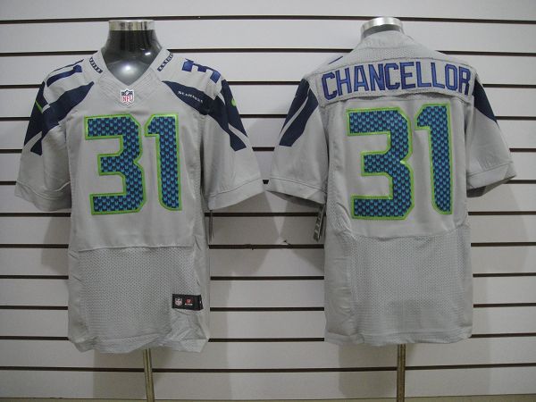 2012 NEW NFL Seattle Seahawks 31 Kam Chancellor grey Jerseys (Elite)