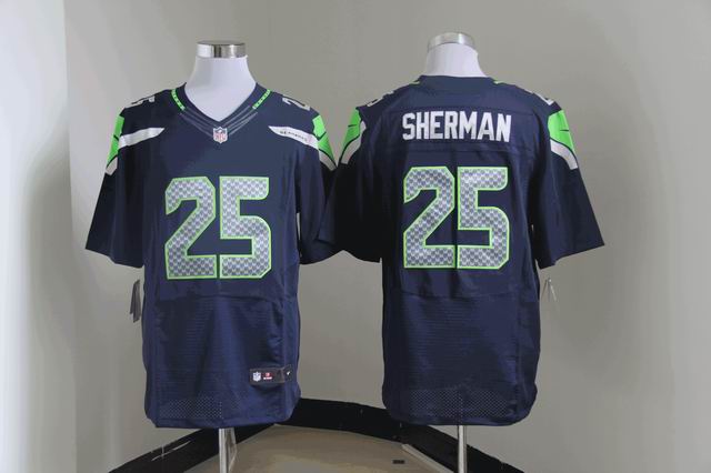 NEW NFL Seattle Seahawks 25 Richard Sherman Blue Jerseys(Elite)