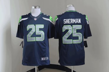 NEW NFL Seattle Seahawks 25 Richard Sherman Blue Jerseys(Limited)