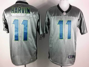 NEW NFL Seattle Seahawks 11 Percy Harvin Grey Shadow Jerseys