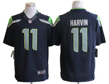 NEW NFL Seattle Seahawks 11 Percy Harvin Blue Jerseys(Limited)