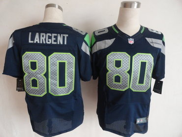 NEW NFL Seattle Seahawks 80 Largent Blue Jerseys (Elite)