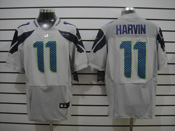 NEW NFL Seattle Seahawks 11 Percy Harvin Grey Jerseys(Elite)