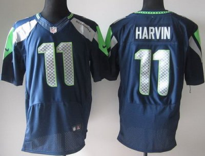 NEW NFL Seattle Seahawks 11 Percy Harvin Blue Jerseys(Elite)