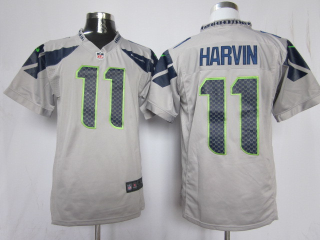 NEW NFL Seattle Seahawks 11 Percy Harvin grey Jerseys(Game)