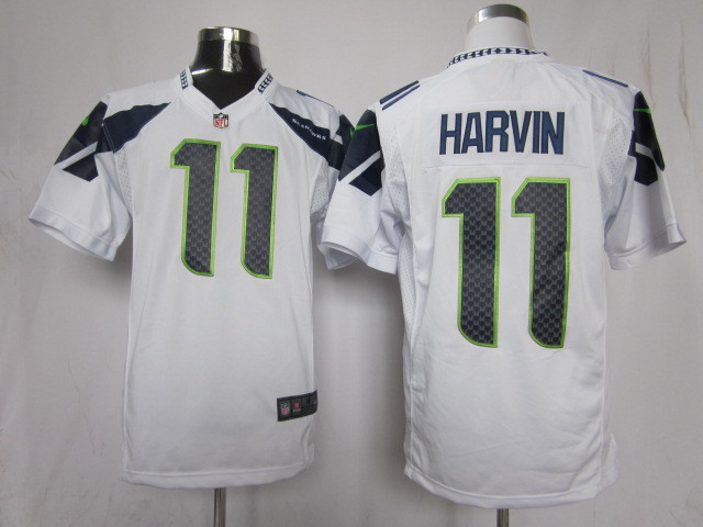 NEW NFL Seattle Seahawks 11 Percy Harvin White Jerseys(Game)