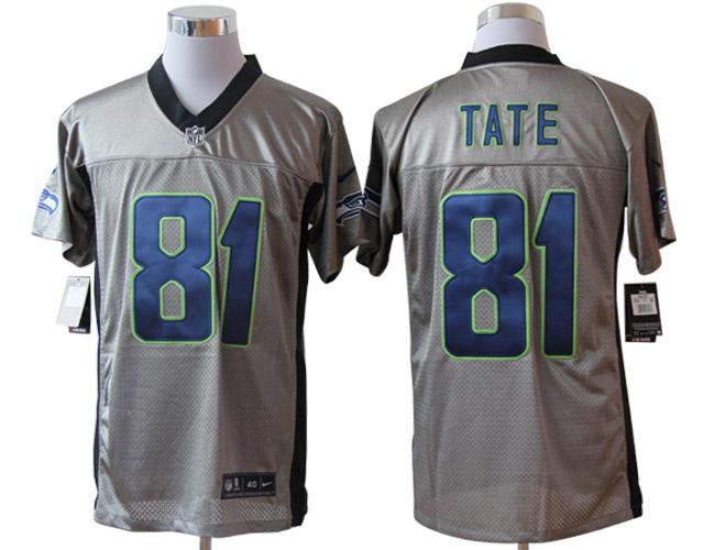 2012 NEW NFL Seattle Seahawks 81 Golden Tate Grey Shadow Jerseys