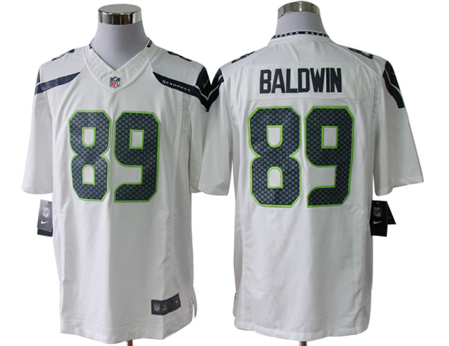 2012 NEW NFL Seattle Seahawks 89 Doug Baldwin White Jerseys (Limited)