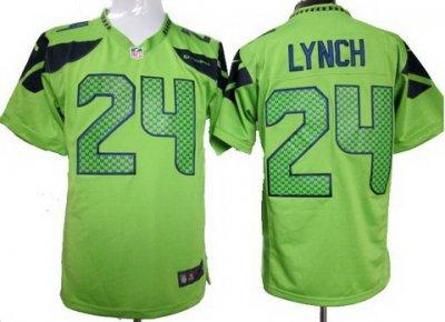 2012 NEW NFL Seattle Seahawks 24 Marshawn Lynch Green Jerseys (Game)