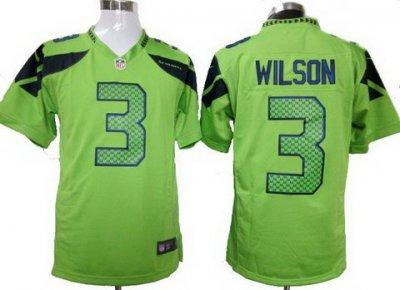 2012 NEW NFL Seattle Seahawks 3 Russell Wilson Green Jerseys (Game)