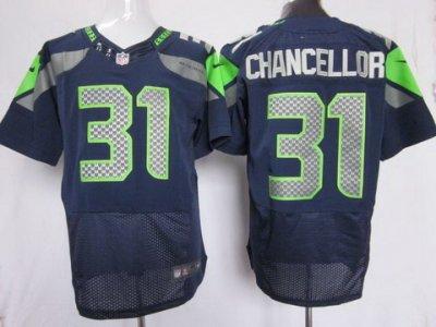 2012 NEW NFL Seattle Seahawks 31 Kam Chancellor Blue Jerseys (Elite)