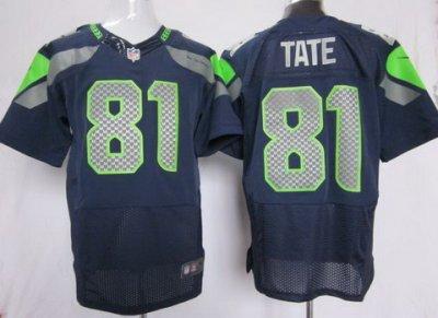 2012 NEW NFL Seattle Seahawks 81 Golden Tate Blue Jerseys (Elite)