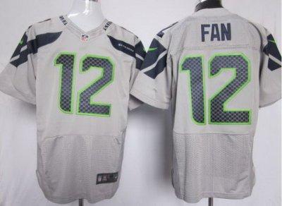 2012 NEW NFL Seattle Seahawks 12 Fan Grey Jerseys (Elite)