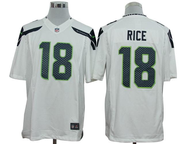 2012 NEW NFL Seattle Seahawks 18 Sidney Rice White Jerseys (Limited)