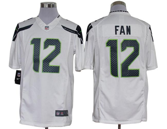 2012 NEW NFL Seattle Seahawks 12 Fan White Jerseys (Limited)