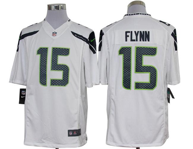 2012 NEW NFL Seattle Seahawks 15 Matt Flynn White Jerseys (Limited)